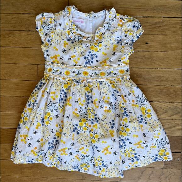 Bonnie Jean Other - Bonnie Jean Blue & Yellow Flowers and Bees Girls Party Dress Size 2T